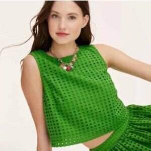 NWT Kate Spade New York x Target Eyelet Shell Tank Top Green XL